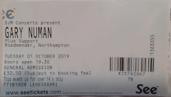 Gary Numan Northampton Ticket 2019